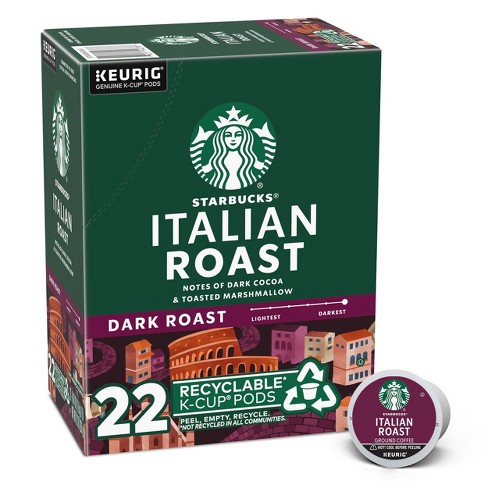 Starbucks Dark Roast K-Cup Coffee Pods — Italian Roast for Keurig Brewers — 1 box (22 pods) - image 1 of 4