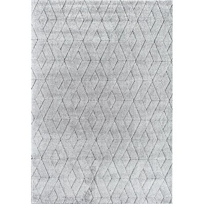 Cadence 5' x 7' Geometric Gray Synthetic Area Rug