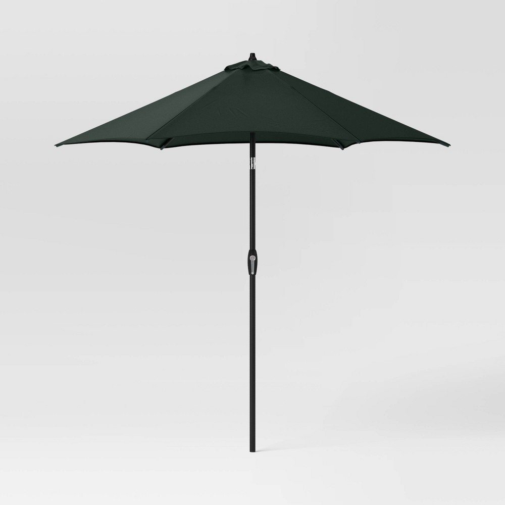 9' Round Outdoor Patio Market Umbrella Fern Shower with Black Pole - Room Essentials™