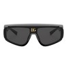 Dolce & Gabbana DG 6177 501/87 Unisex Rectangle Sunglasses Black 46mm - 2 of 3