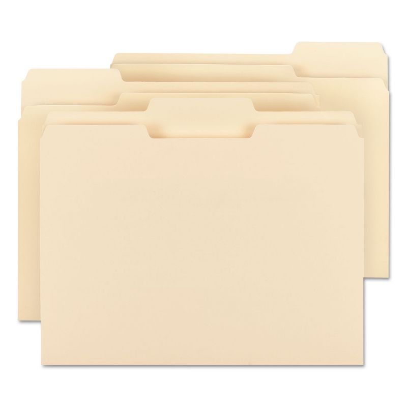 Smead 100% Recycled File Folders 1/3 Cut One-Ply Top Tab Letter Manila 100/Box 10339, 3 of 10