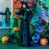HOMCOM 5.6' Zombie Bride Outdoor Halloween Decoration, Sound Activated Light Up Eyes, Animated Prop for Haunted House - 2 of 4