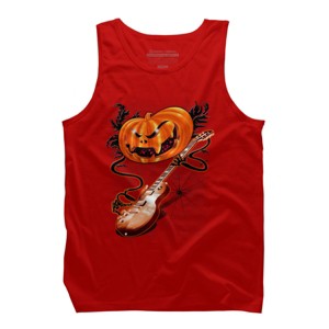 Men's Design By Humans Pumpkin Rocker By cashfish Tank Top - 1 of 3