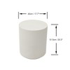 Rome 3pc Concrete Coffee Table Set - Cream White - 4 of 4