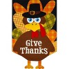 Briarwood Lane Thanksgiving Garden Flag 12x18 For Outdoor Give Thanks Turkey Burlap For Thanksgiving Garden Flag Flags For Outside - 3 of 4