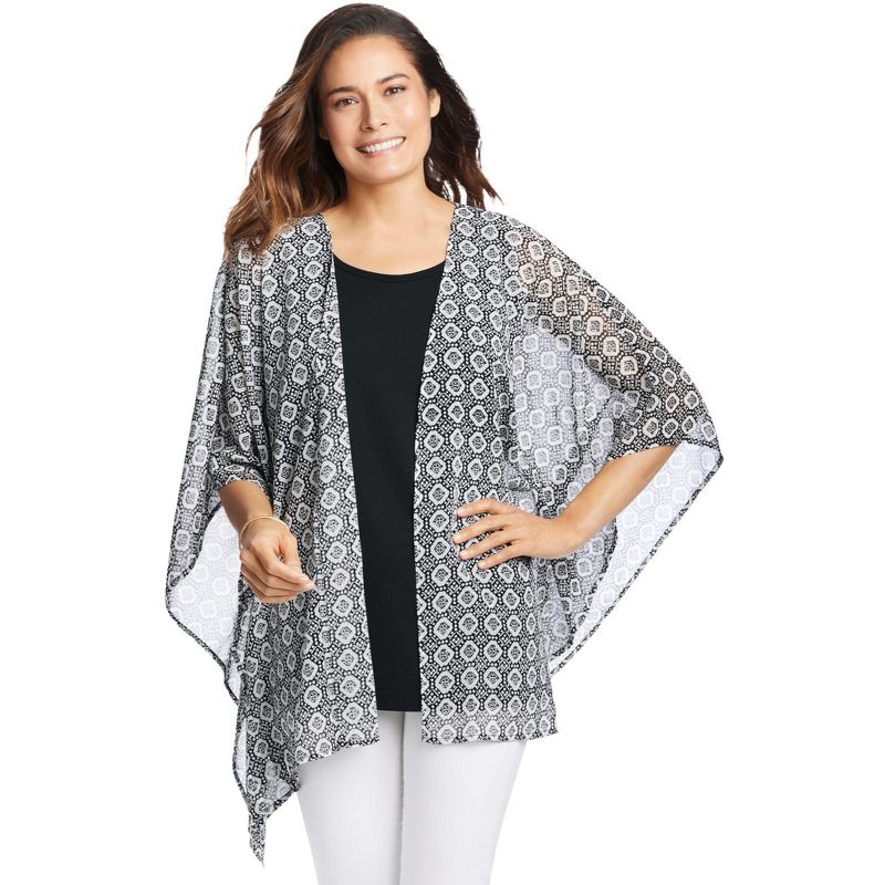 Woman Within Women's Plus Size Print Duster, 1 of 3