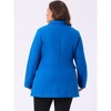 Agnes Orinda Women's Plus Size Winter Outfits Notched Lapel Double Breasted Overcoats - 4 of 4