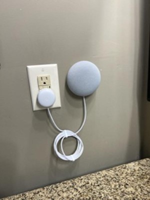 Google Nest Mini (2nd Gen) Google Assistant in Chalk + GE Smart Plug Bundle  in the Smart Speakers & Displays department at