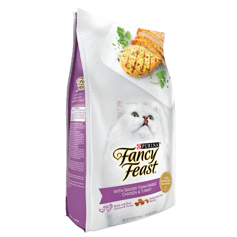 Fancy Feast Gourmet Savory Chicken and Turkey Dry Cat Food - 12lbs, 5 of 10