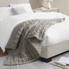 Gracie Mills Ashlee Modern Solid Ruched Fur Throw Blanket - 3 of 4