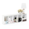 Furinno 5-Cube Reversible Bookcase Open Shelf Dispaly Rack Horizontal Vertical,White - 4 of 4