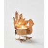 tagltd Turkey Leaf Tealight Holder Candle Holder Thanksgiving Fall Autumn Home Decor - 2 of 2