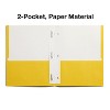 Staples School Grade 2 Pocket Folder with Fasteners Yellow 25/Box 27546-CC - 3 of 4