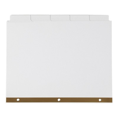 Staples Big Tab Write-On Blank Paper Dividers 5-Tab White 4 Sets/PK 13508/23175