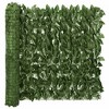 vidaXL Balcony Privacy Screen with Dark Green Leaves 236.2 in.x29.5 in. - 2 of 4