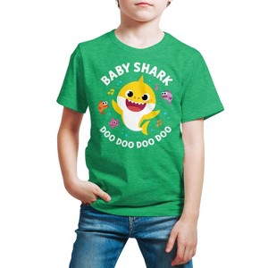 Boys' - Baby Shark - Baby Shark Doo Doo Doo Doo Short Sleeve Graphic T-Shirt - 1 of 4