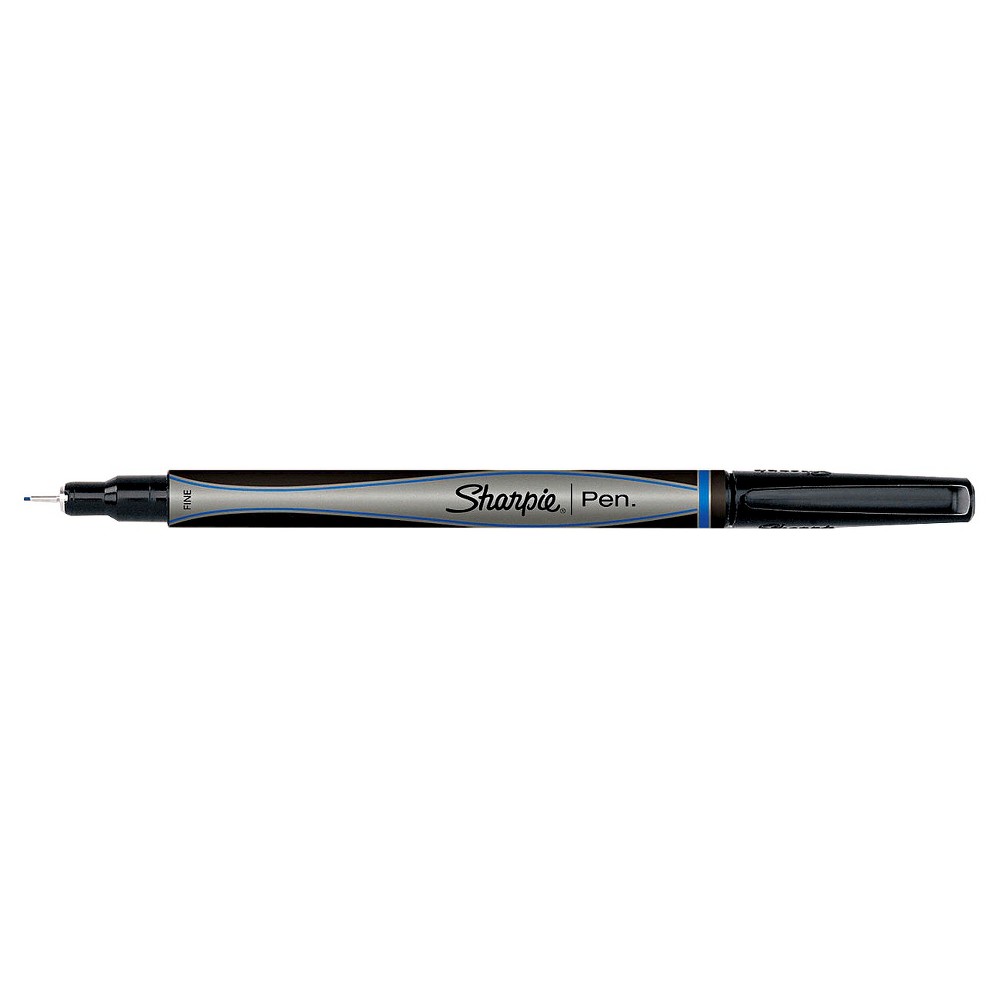UPC 071641000506 product image for Sharpie Plastic Point Stick Permanent Water Resistant Pen, Fine- Blue Ink (12 pe | upcitemdb.com