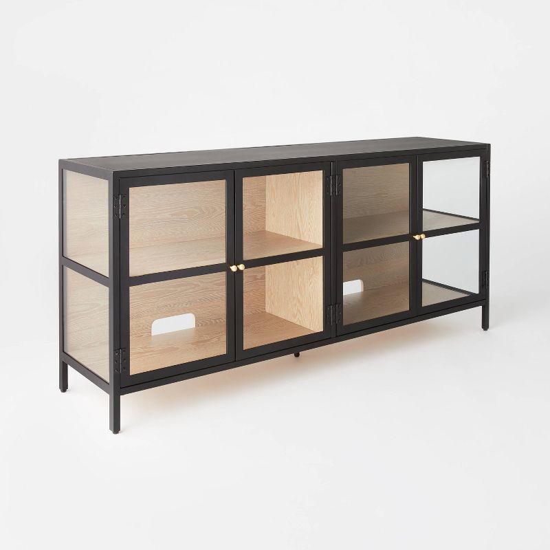 Crystal Cove Glass TV Stand for TVs up to 59&#34; - Threshold&#8482; designed with Studio McGee, 1 of 12