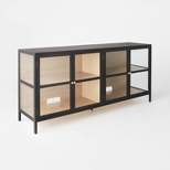 Crystal Cove Glass TV Stand for TVs up to 59" - Threshold™ designed with Studio McGee