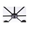 Elegant Lighting Briggs 30 inch pendant in black with white shade - 4 of 4