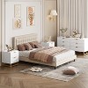 Dresser for Bedroom, 6 Drawer Dresser Organizer with Golden Metal Handle and Legs,Black - 3 of 4