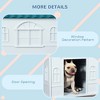 Resenkos Plastic Dog House, Water Resistant Puppy Shelter Indoor Outdoor with Door, Easy to Assemble, for Medium and Small Dogs, Blue - 3 of 4