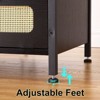 Rattan Nightstand – Boho Accent Table with Rattan Drawers & Metal Legs - 4 of 4