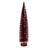 Vickerman 16"x20"x24" Burgundy Lit Bottle Brush Tree Set - 3 of 4
