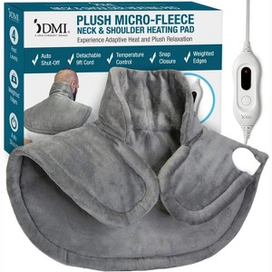 DMI Plush Micro-Fleece Weighted Heating Pad for Neck and Shoulders and Back (FSA/HSA) - 4 Heat Settings with Auto Shut-Off 9' Cord Electric Heat Pad | - 1 of 2