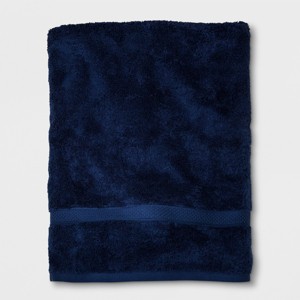 Soft Solid Bath Sheet Navy Blue - Opalhouse , Adult Unisex, Blue Blue