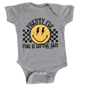 The Juniper Shop SmileyWorld Pretty Fly For A Little Guy Baby Short Sleeve Bodysuit - 1 of 4