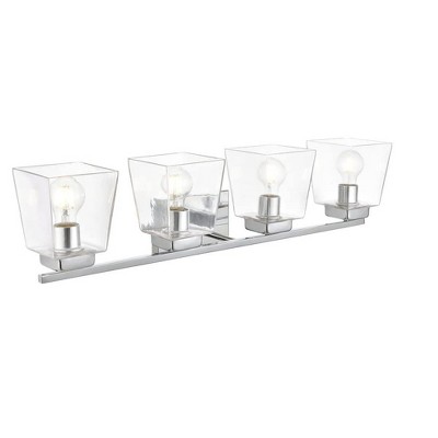 Elegant Lighting Merrick 4 light Chrome and Clear Bath Sconce