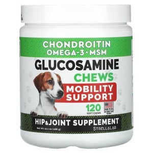 StrellaLab Glucosamine Chews, For Dogs and Cats, 120 Soft Chews, 10.1 oz (288 g) - 1 of 3