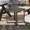 YARDSIGHT 3-Piece Patio Furniture Set, Aluminum Outdoor Bistro Set with 2 Armchairs & Side Table, Weather-Resistant Cushions for Balcony, Deck, Porch - 4 of 4
