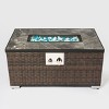 Mondawe Outdoor Rattan Fire Pits, Gas Fire Table With Tiled Tabletop - 3 of 4