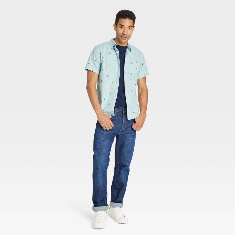 Men's Short Sleeve Slim Fit Button-Down Shirt - Goodfellow & Co™, 4 of 7
