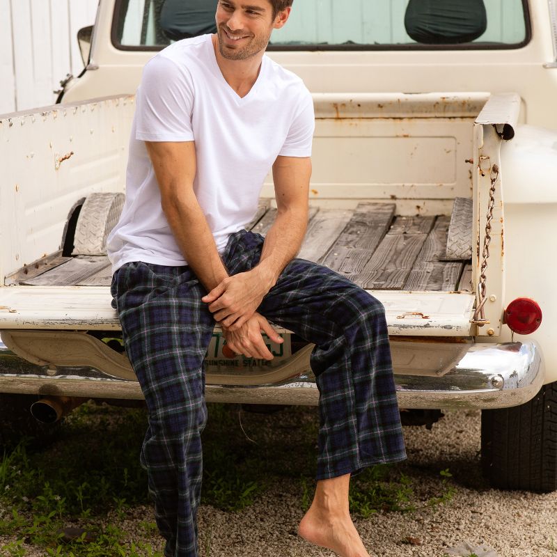 Men's Soft Plush Fleece Pajama Pants, Warm Long Lounge Bottoms, 5 of 8