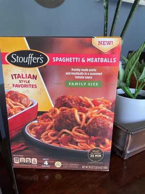 Stouffer's Frozen Family Size Spaghetti With Meatballs - 30oz : Target