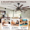 Airsurfer 60" Walnut Ceiling Fan with 10 Blades, Reversible Motor & Memory Function, Remote Control Included - 3 of 4