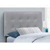 Monarch Specialties Bed Headboard Only Twin Size Bedroom Upholstered Pu Leather Look Grey Transitional - 2 of 4