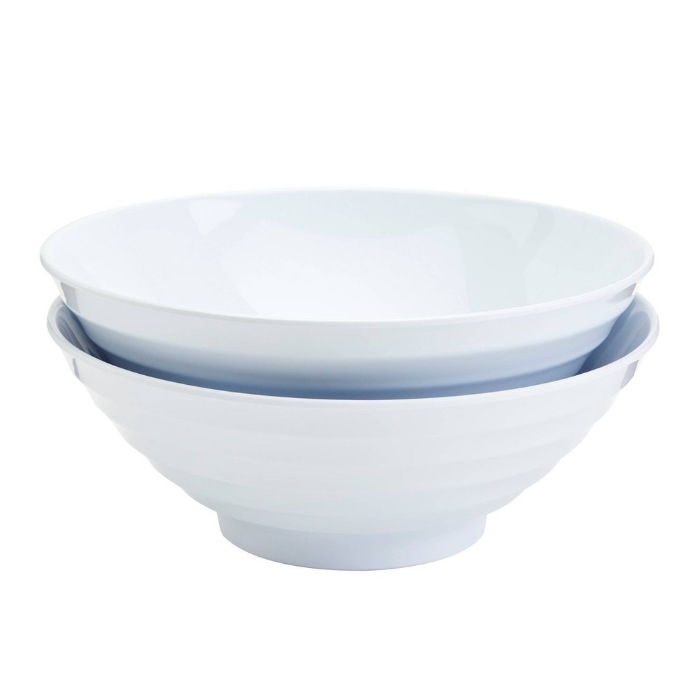 Infuse 2pc 8" Melamine Ramen Bowls White