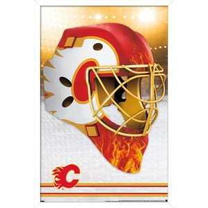 Trends International NHL Calgary Flames - Mask 20 Framed Wall Poster Prints - 1 of 4