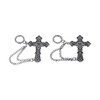 Unique Bargains Cross Double Chain Shoelace Charms Gray Black 2 Pcs - 4 of 4