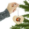 Rochester Institute of Technology Primary Logo Heart Love Wood Christmas Tree Holiday Ornament - 3 of 3