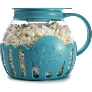 Patented Micro-Pop Microwave Popcorn Popper, Temperature-Safe Glass with 3-in-1 Lid, BPA-Free (Red) - 1 of 4
