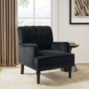 Bonifacio Contemporary Velvet button-tufted back Armchair with Nailhead Trim | Karat Home - 3 of 4