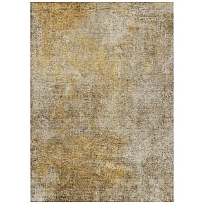 Beige Taupe And Ivory Abstract Washable Indoor Outdoor Area Rug