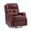 Basilio 28.74 W Tufted Genuine Leather Swivel Rocker Recliner with Nailhead Trims| ART OF LIVING DESIGNS - 2 of 4