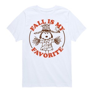 Boys' - Peanuts - Fall Is My Favorite Short Sleeve Graphic T-Shirt - 1 of 4