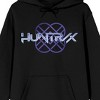 KPop Demon Hunters Huntr/X Logo Adult Black Long Sleeve Hooded Sweatshirt - 2 of 3